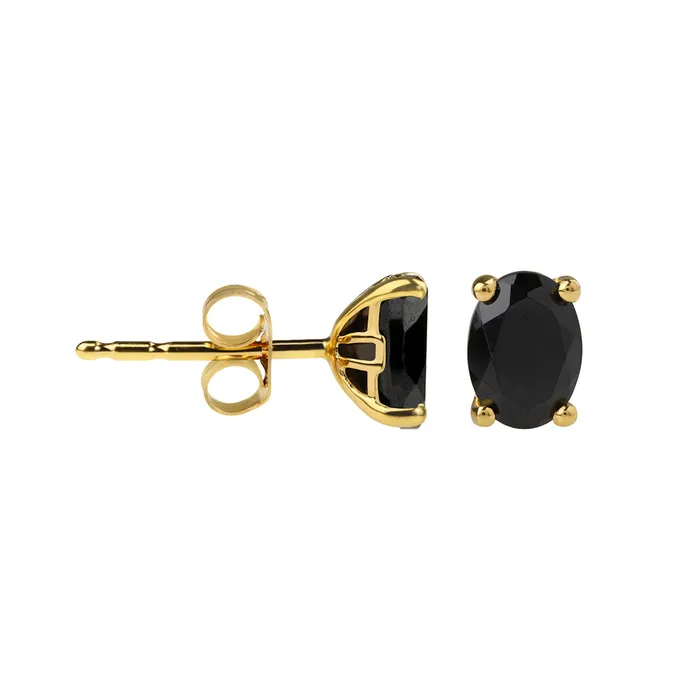 YoTreasure 165 Ct Black Onyx Solid 10k Yellow Gold Stud Earrings Jewelry Earrings YoTreasure 165 Ct Black Onyx Solid 10k Yellow Gold Stud Earrings Jewelry Earrings