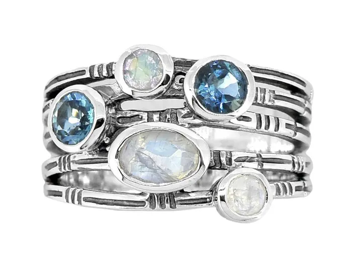 YoTreasure Moonstone Solid 925 Sterling Silver Designer Bypass Ring Jewelry Rings YoTreasure Moonstone Solid 925 Sterling Silver Designer Bypass Ring Jewelry Rings