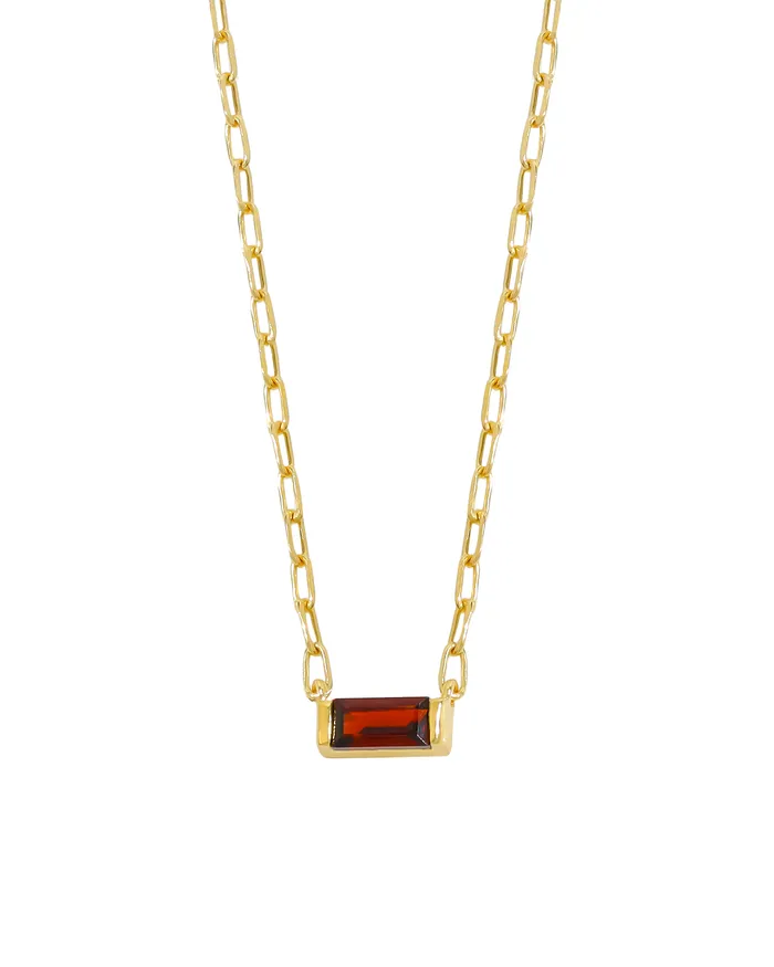 YoTreasure Necklaces Garnet Gemstone Solid 14K Gold Plated Over 925 Sterling Silver Pendant Necklace YoTreasure Necklaces Garnet Gemstone Solid 14K Gold Plated Over 925 Sterling Silver Pendant Necklace
