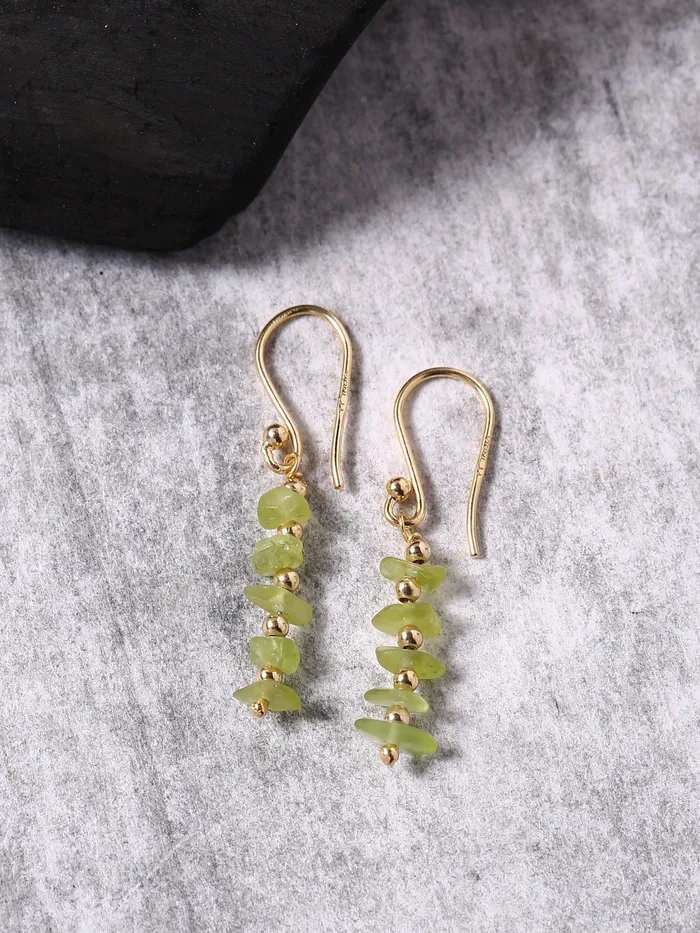 YoTreasure Peridot Solid 925 Silver Gold Plated Dangle Earrings Jewelry Earrings YoTreasure Peridot Solid 925 Silver Gold Plated Dangle Earrings Jewelry Earrings