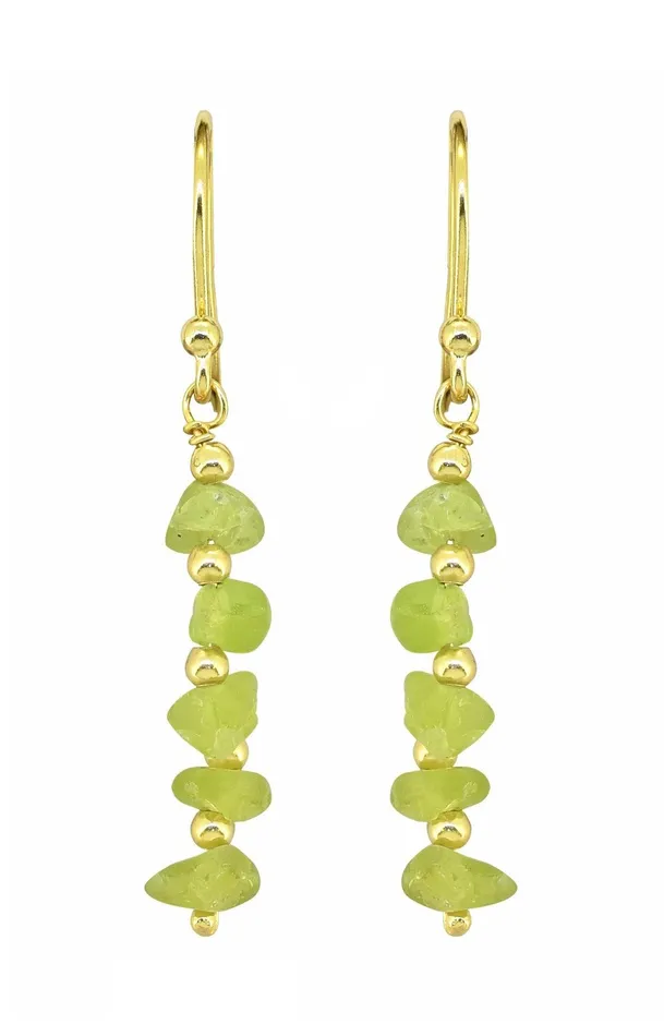 YoTreasure Peridot Solid 925 Silver Gold Plated Dangle Earrings Jewelry Earrings YoTreasure Peridot Solid 925 Silver Gold Plated Dangle Earrings Jewelry Earrings