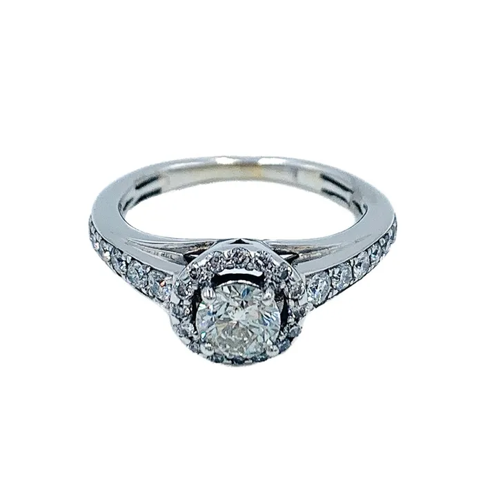 075 CTW 14k white gold diamond engagement ring with a 044 ct round brilliant center diamond Crown Jewels Coin Rings 075 CTW 14k white gold diamond engagement ring with a 044 ct round brilliant center diamond Crown Jewels Coin Rings