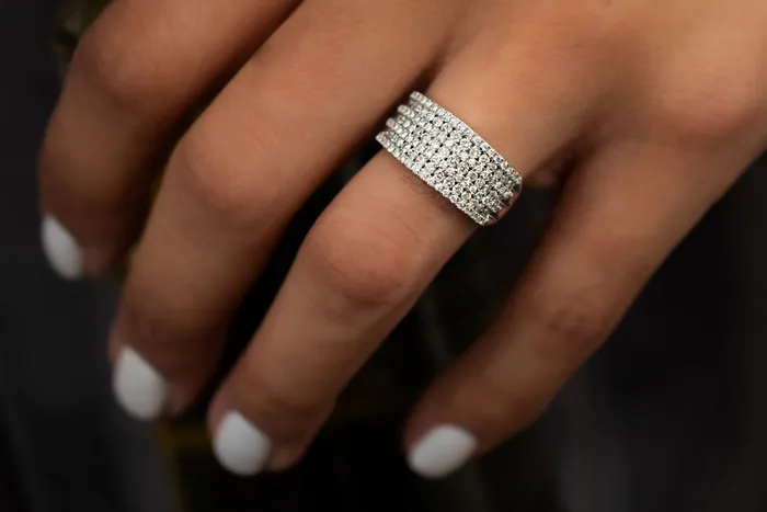 1 ctw Diamond Cigar Ring Crown Jewels Coin Rings