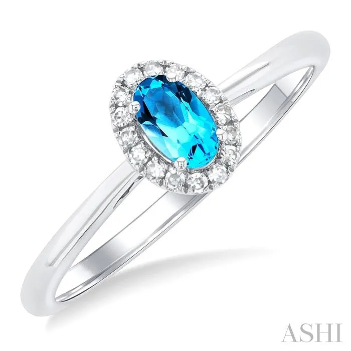 10K White Gold 007ctw Halo Style Blue Topaz and Diamond Ring ASHI DIAMONDS Rings 10K White Gold 007ctw Halo Style Blue Topaz and Diamond Ring ASHI DIAMONDS Rings