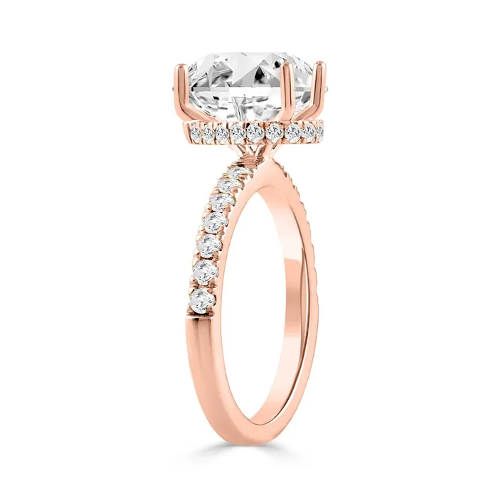 14K ROSE GOLD 12CT ROUNDPEAR DIAMOND LADIES RING CENTER STONE PEAR DIAMOND 2CT Ethos Rings 14K ROSE GOLD 12CT ROUNDPEAR DIAMOND LADIES RING CENTER STONE PEAR DIAMOND 2CT Ethos Rings