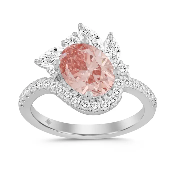 14K WHITE GOLD 2 14CT ROUNDMARQUISEOVAL DIAMOND LADIES RING CENTER STONE OVAL DIAMOND 1 12CT Ethos Rings 14K WHITE GOLD 2 14CT ROUNDMARQUISEOVAL DIAMOND LADIES RING CENTER STONE OVAL DIAMOND 1 12CT Ethos Rings