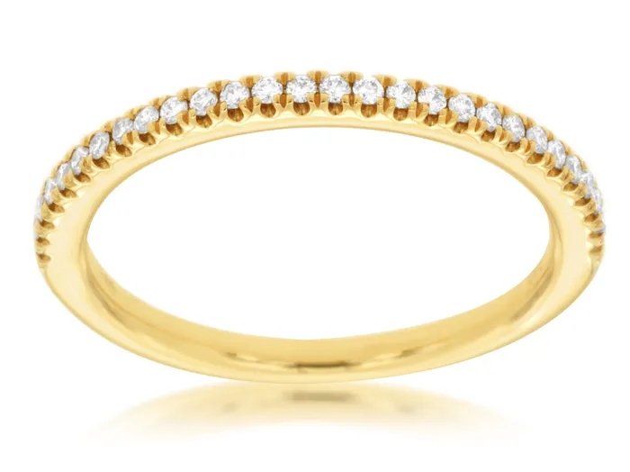 14K Yellow Gold 015ctw Stackable Diamond Band DIAMONDS FOREVER Rings
