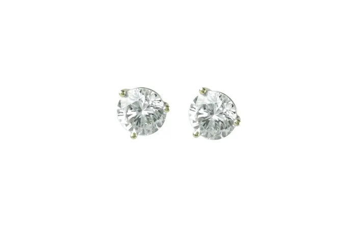 210 ctw Diamond Stud Earrings Crown Jewels Coin Earrings