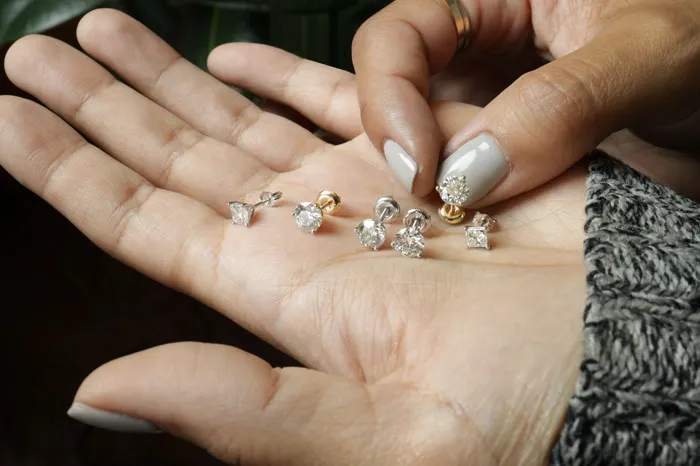 210 ctw Diamond Stud Earrings Crown Jewels Coin Earrings