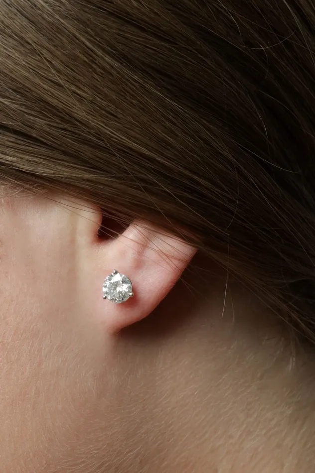 210 ctw Diamond Stud Earrings Crown Jewels Coin Earrings