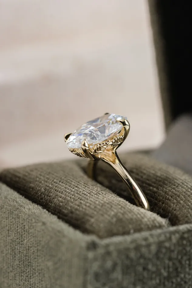 227ct Flora Oval Diamond Engagement Ring with Leaf Accents Valerie Madison Fine Jewelry Rings 227ct Flora Oval Diamond Engagement Ring with Leaf Accents Valerie Madison Fine Jewelry Rings