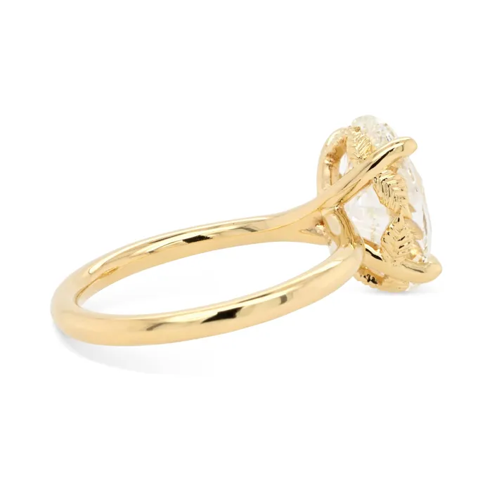 227ct Flora Oval Diamond Engagement Ring with Leaf Accents Valerie Madison Fine Jewelry Rings 227ct Flora Oval Diamond Engagement Ring with Leaf Accents Valerie Madison Fine Jewelry Rings