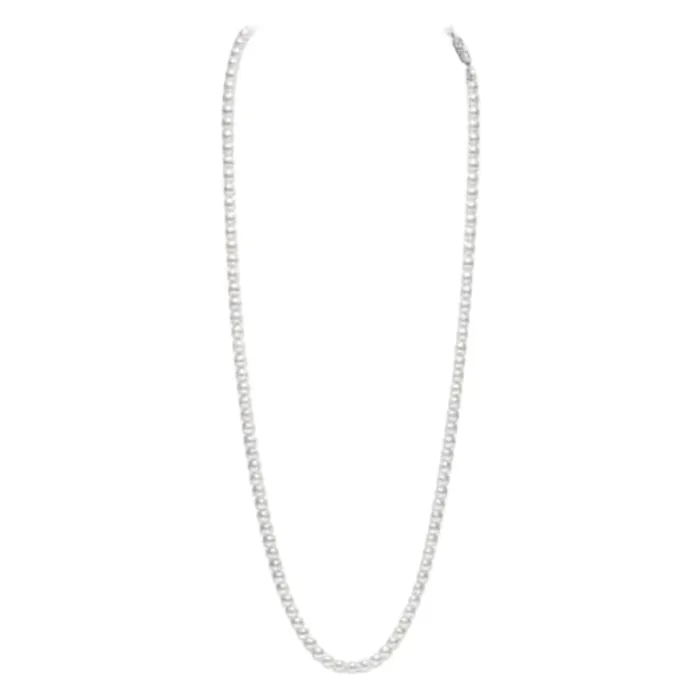 Akoya Cultured Pearl Strand Necklace 18K White Gold Clasp 36 Inches MIKIMOTO Necklaces Akoya Cultured Pearl Strand Necklace 18K White Gold Clasp 36 Inches MIKIMOTO Necklaces