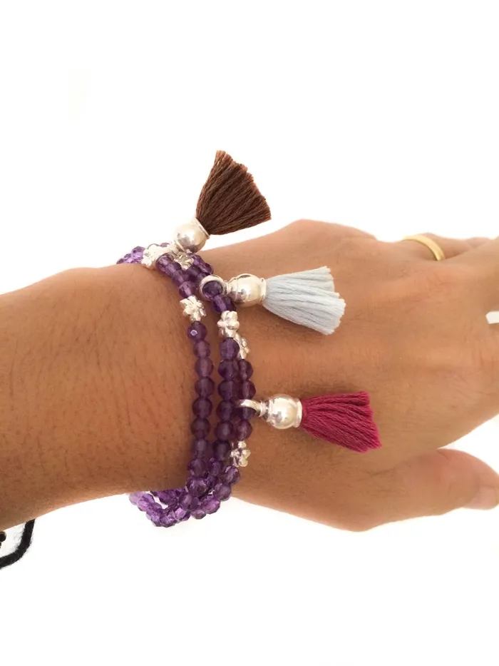 Amethyst Tassel Bracelet Vivien Frank Designs Bracelets