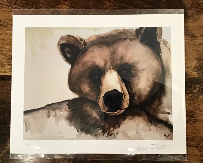 ARIMA DESIGN Necklaces Illustration Grizzly de face Arima design
