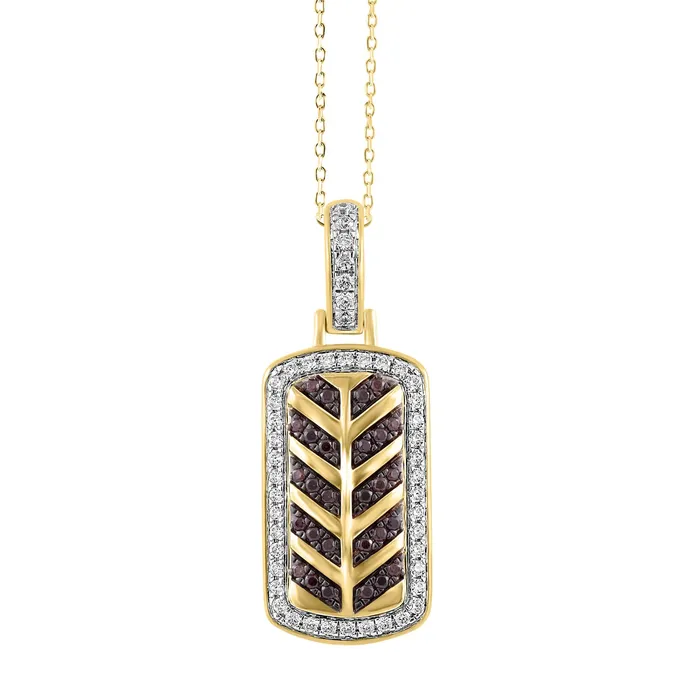 AV Charm Necklaces MENS CHARM PENDANT 075CT ROUND DIAMOND 10K YELLOW GOLD AV Charm Necklaces MENS CHARM PENDANT 075CT ROUND DIAMOND 10K YELLOW GOLD