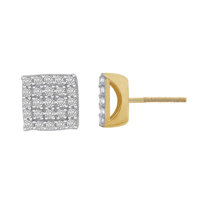 AV Earrings EARRINGS 100CT ROUND DIAMOND 10K YELLOW GOLD