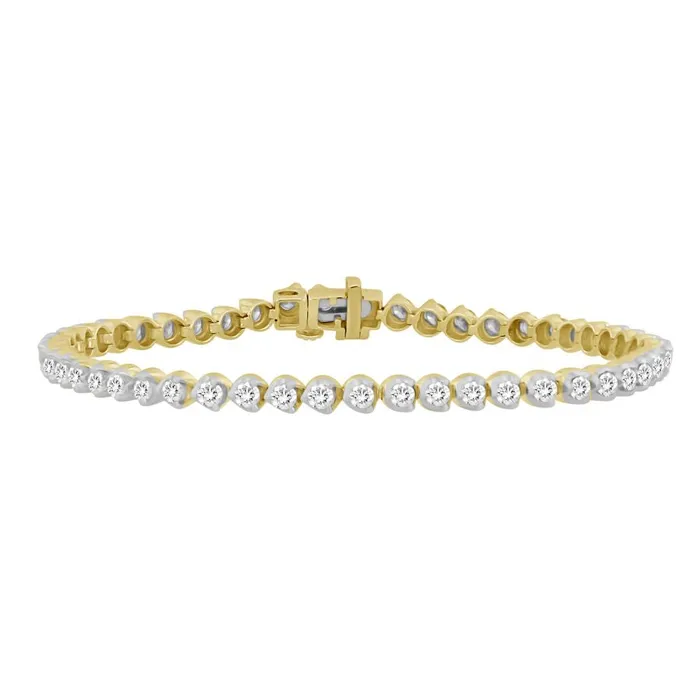 AV LADIES BRACELET 300CT ROUND DIAMOND 14K YELLOW GOLD SI QUALITY Bracelets AV LADIES BRACELET 300CT ROUND DIAMOND 14K YELLOW GOLD SI QUALITY Bracelets
