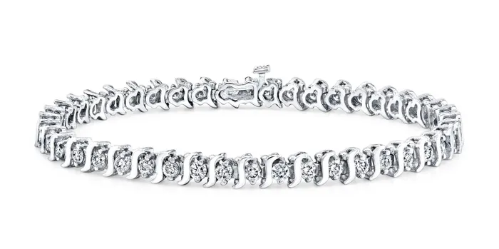 Beauvince Bracelets SLink Diamond Bracelet 125 ct Diamonds in White Gold