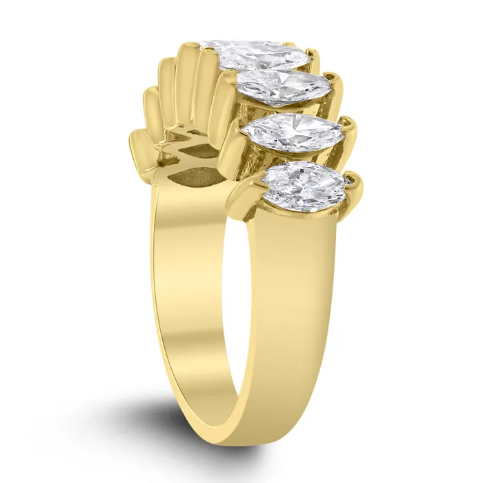 Beauvince Rings Beauvince Marquise Diamond Band 192 ct Diamonds in Yellow Gold