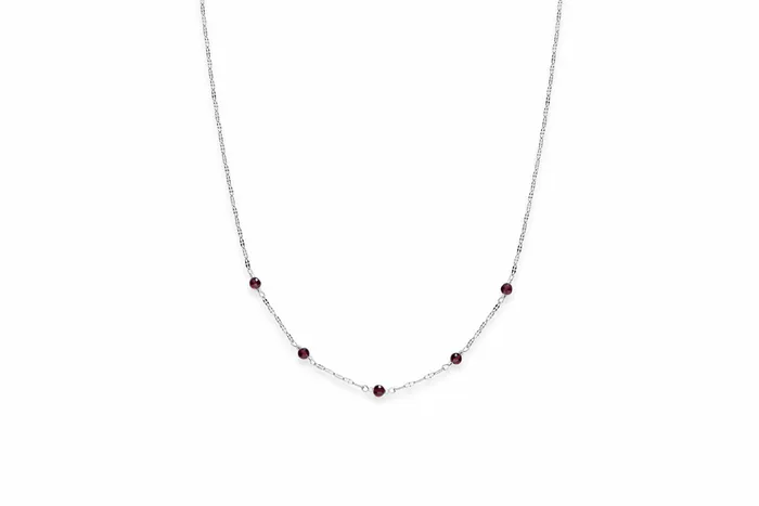 Berri Garnet Necklace Carolily Finery Necklaces