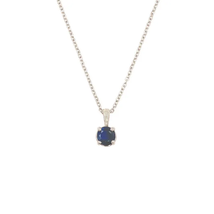 Blue Sapphire Pendant Necklace LEWIS JEWELERS Necklaces