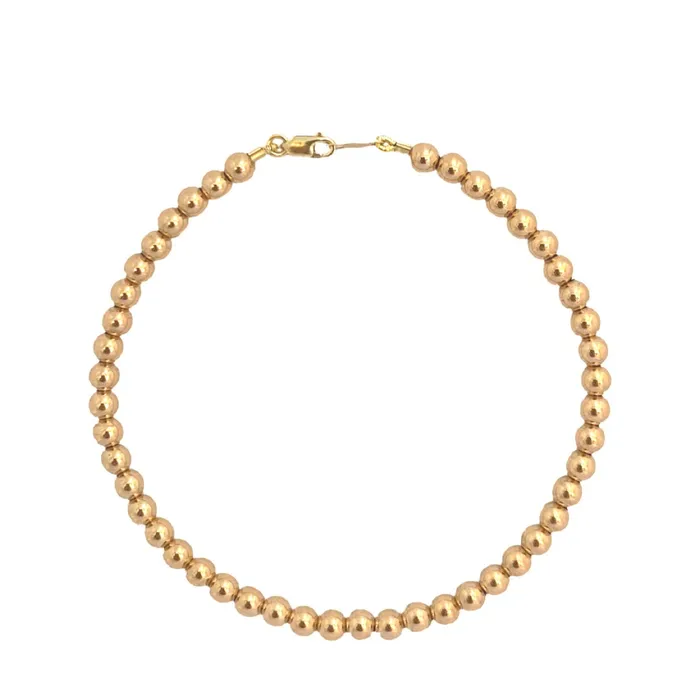 Bracelets 14k Gold Beaded Bracelet with clasp Vivien Frank Designs