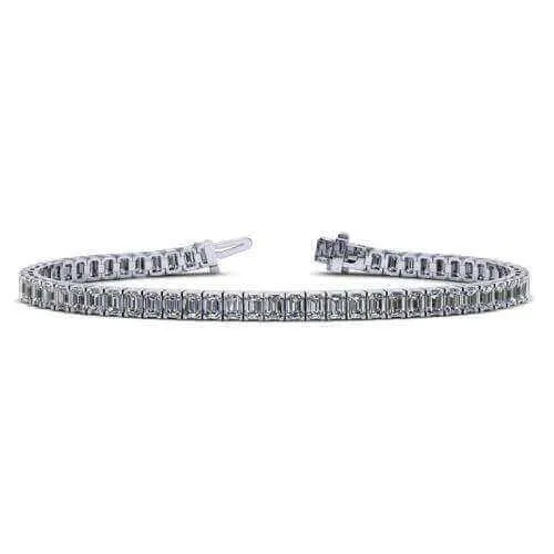 Bracelets 14K Gold Emerald Cut Diamond Tennis Bracelet Izakov Diamonds Fine Jewelry Bracelets 14K Gold Emerald Cut Diamond Tennis Bracelet Izakov Diamonds Fine Jewelry