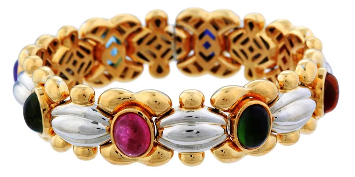 Bracelets Beauvince Multicolor Tourmaline Bracelet in White Yellow Gold