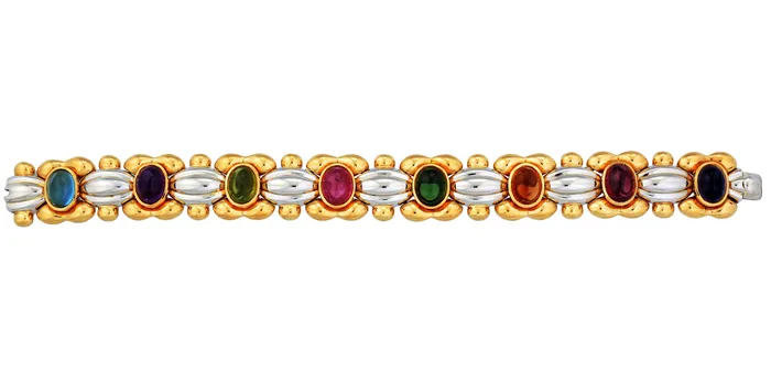 Bracelets Beauvince Multicolor Tourmaline Bracelet in White Yellow Gold