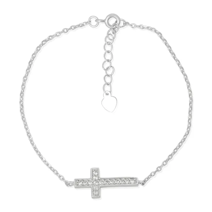 Bracelets BZ7009 Cross Cubic Zirconia Bracelet Teeda