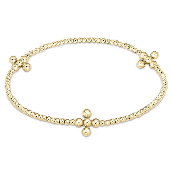 Bracelets enewton Signature Cross Gold Pattern 2mm Bead Bracelet Signature Cross Gold Bracelets enewton Signature Cross Gold Pattern 2mm Bead Bracelet Signature Cross Gold