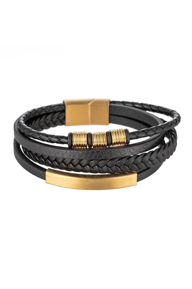 Bracelets Eye Candy LA Zach Leather Wrap Bracelet