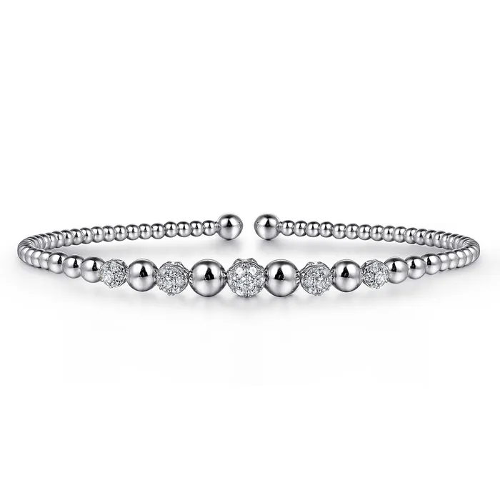 Bracelets Gabriel 14K White Gold 034ctw 625 Bangle Style Diamond Bracelet GABRIEL CO Bracelets Gabriel 14K White Gold 034ctw 625 Bangle Style Diamond Bracelet GABRIEL CO