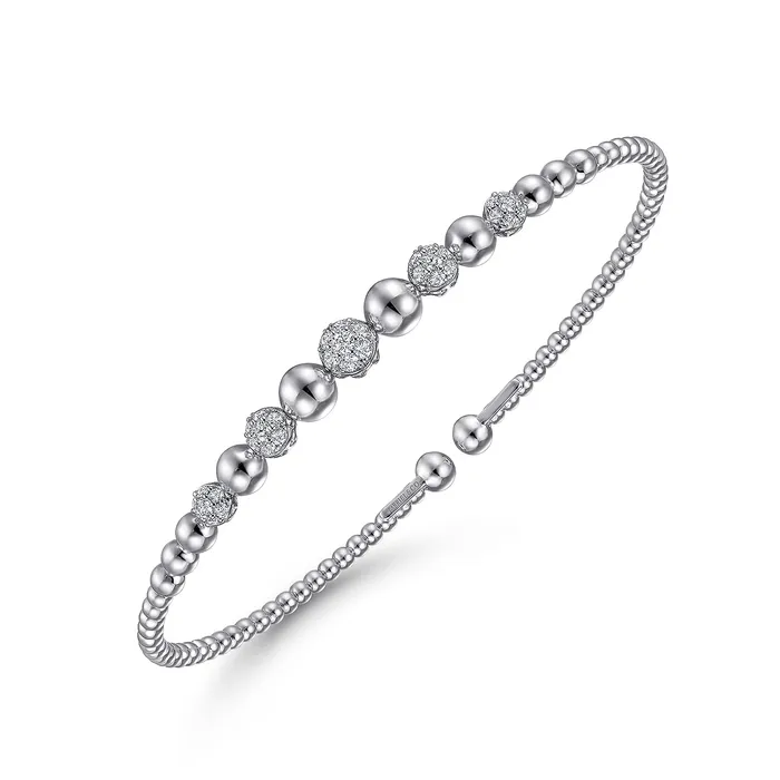 Bracelets Gabriel 14K White Gold 034ctw 625 Bangle Style Diamond Bracelet GABRIEL CO Bracelets Gabriel 14K White Gold 034ctw 625 Bangle Style Diamond Bracelet GABRIEL CO