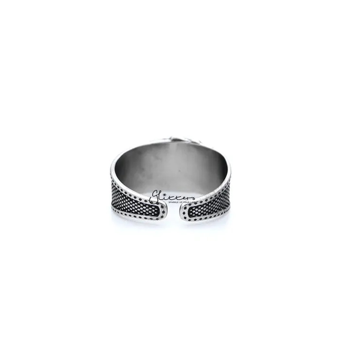 Bracelets Glitters Stainless Steel Antiqued Poker Cards Casting Mens Open Rings