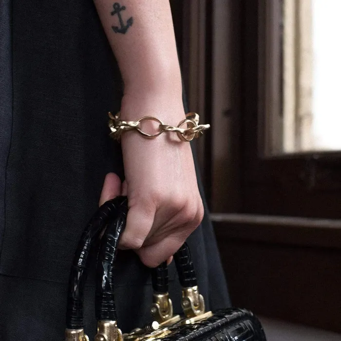 Bracelets Julie Cohn Design ROMAN CHAIN BRONZE BRACELET