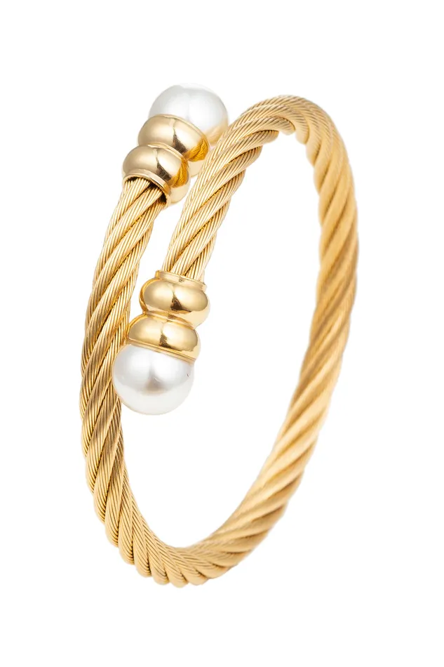 Bracelets Sibelle Cuff Bracelet Gold Eye Candy LA