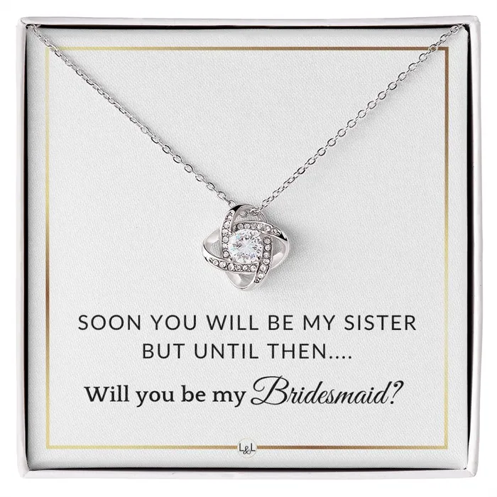 Bridesmaid Proposal Future Sister in Law Gift From Bride Wedding Party Necklace Elegant White and Gold Wedding Theme ShineOn Fulfillment Necklaces Bridesmaid Proposal Future Sister in Law Gift From Bride Wedding Party Necklace Elegant White and Gold Wedding Theme ShineOn Fulfillment Necklaces