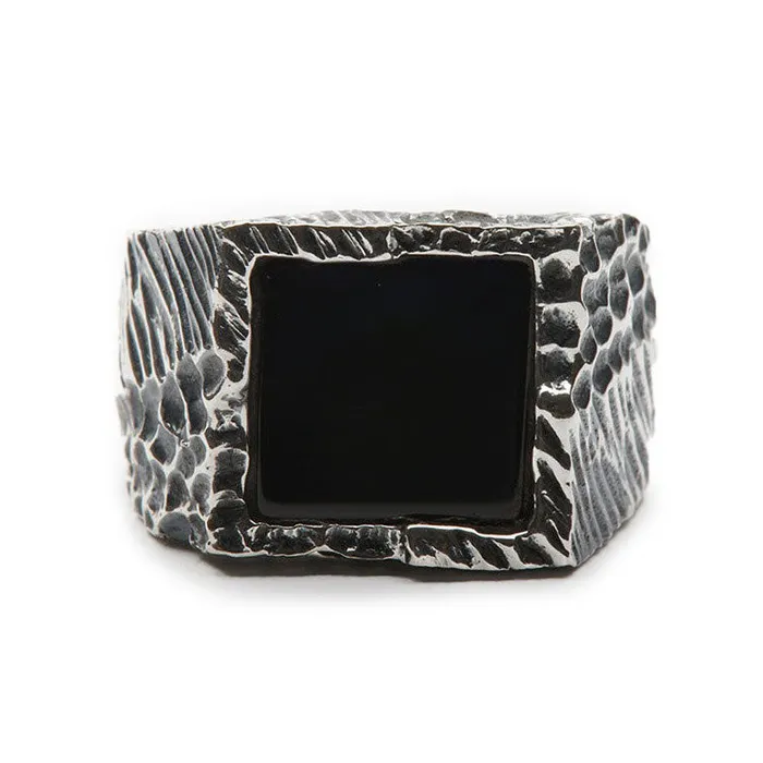 Buck Palmer Rings Onyx Square Ring