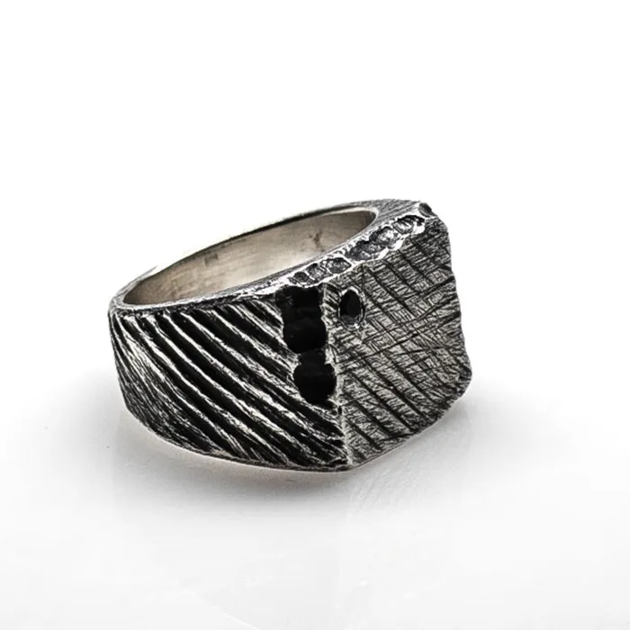 Buck Palmer Rings Square Signet Ring with Diamond