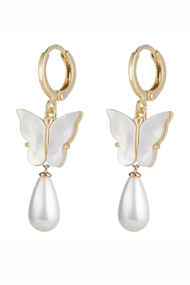 Butterfly Huggie Earring Eye Candy LA Earrings