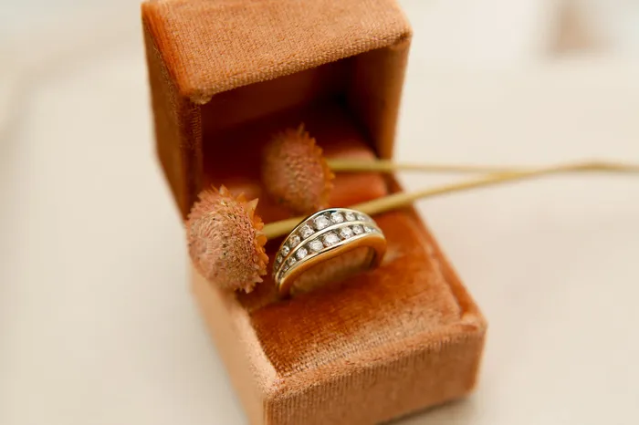 CIVAL Collective Rings 14K Natural Champagne Diamond Ring SZ 725