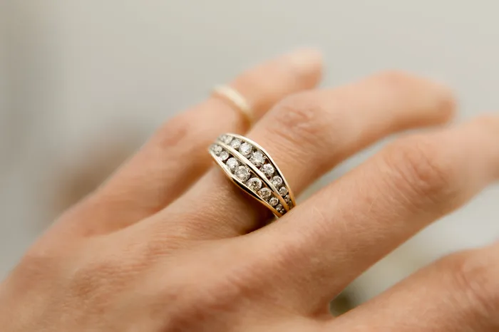 CIVAL Collective Rings 14K Natural Champagne Diamond Ring SZ 725