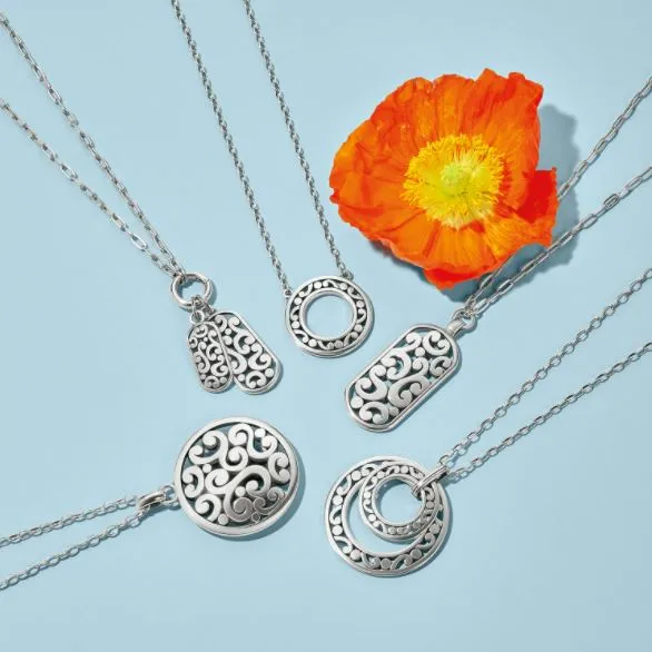 Contempo Token Tag Long Necklace Brighton Necklaces