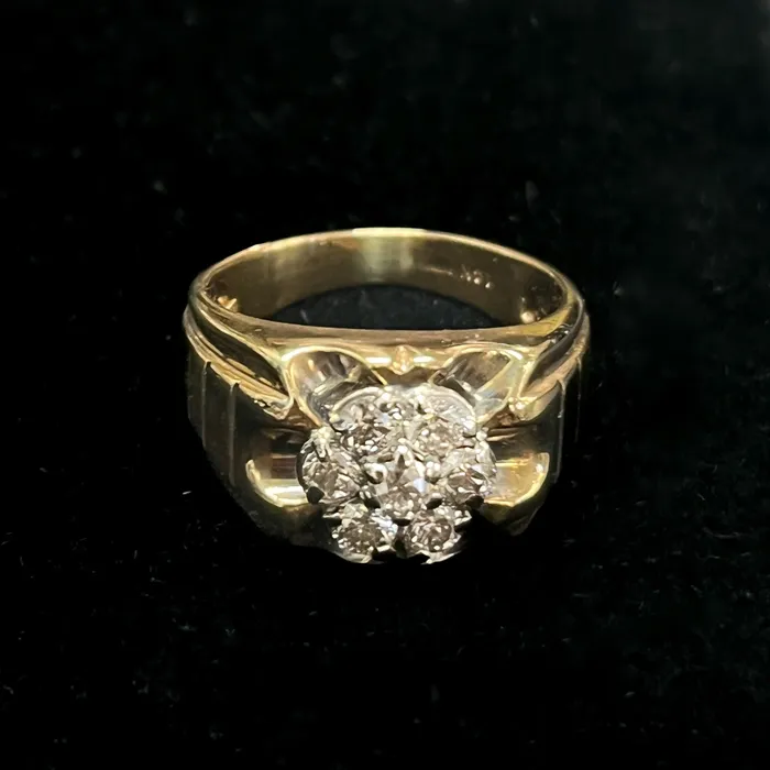 Crown Jewels Coin 999 Clearance 14K Mens Diamond Ring Rings