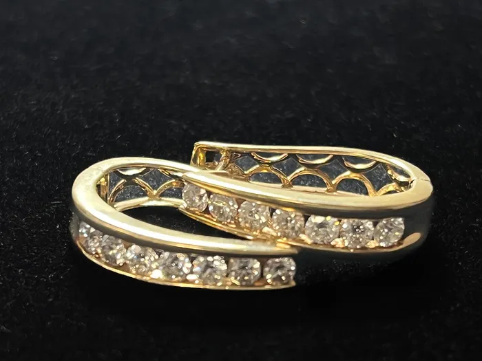 Crown Jewels Coin Earrings 999 Clearance Gold Diamond Earrings