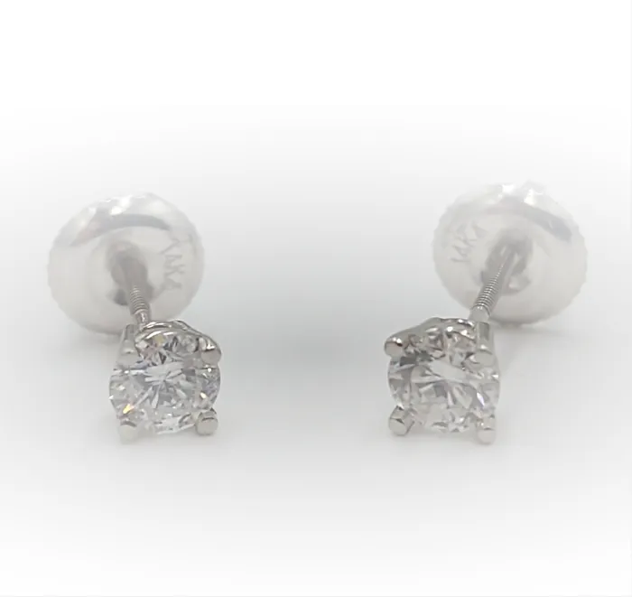 Crown Jewels Coin Earrings Website Special 14k White Gold 12ctw Diamond Stud Earrings