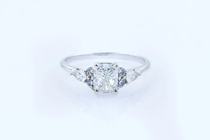 Crown Jewels Coin Rings 100 ct Radiant Cut Diamond Ring