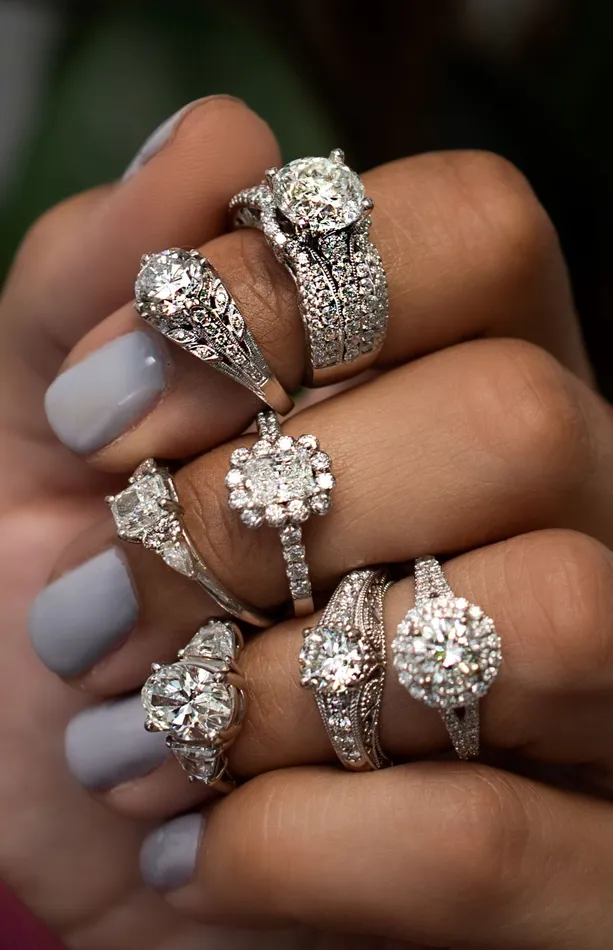 Crown Jewels Coin Rings 100 ct Radiant Cut Diamond Ring